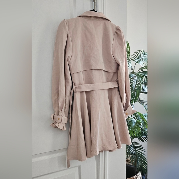 Fashion Nova Taupe Trench Coat - Picture 2 of 5